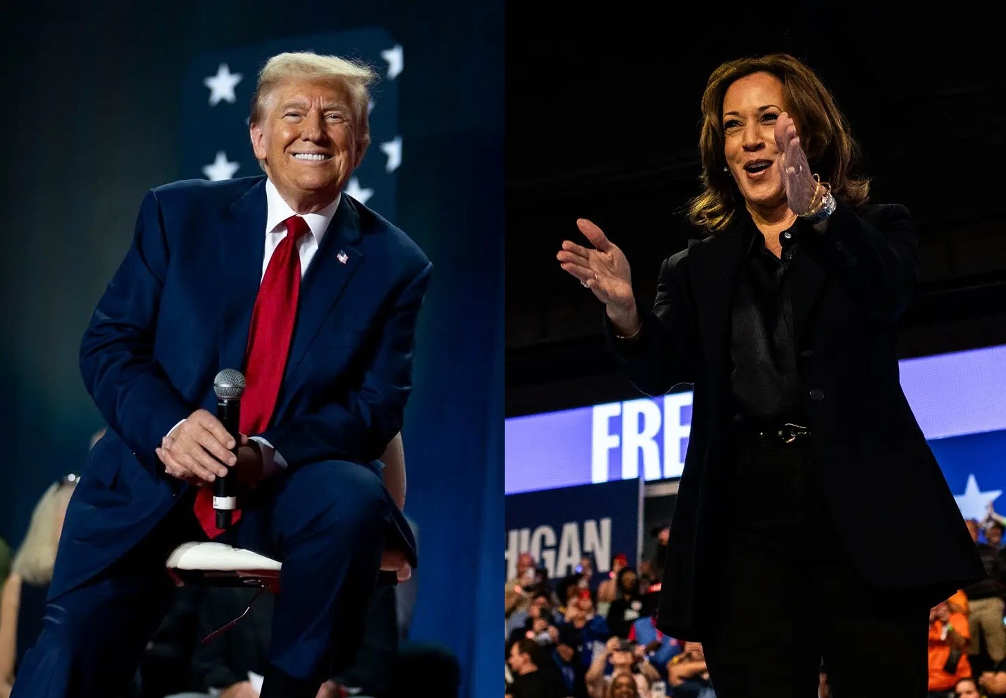 30 ngay dem nguoc, ong Trump hay ba Harris dang thang the? hinh anh