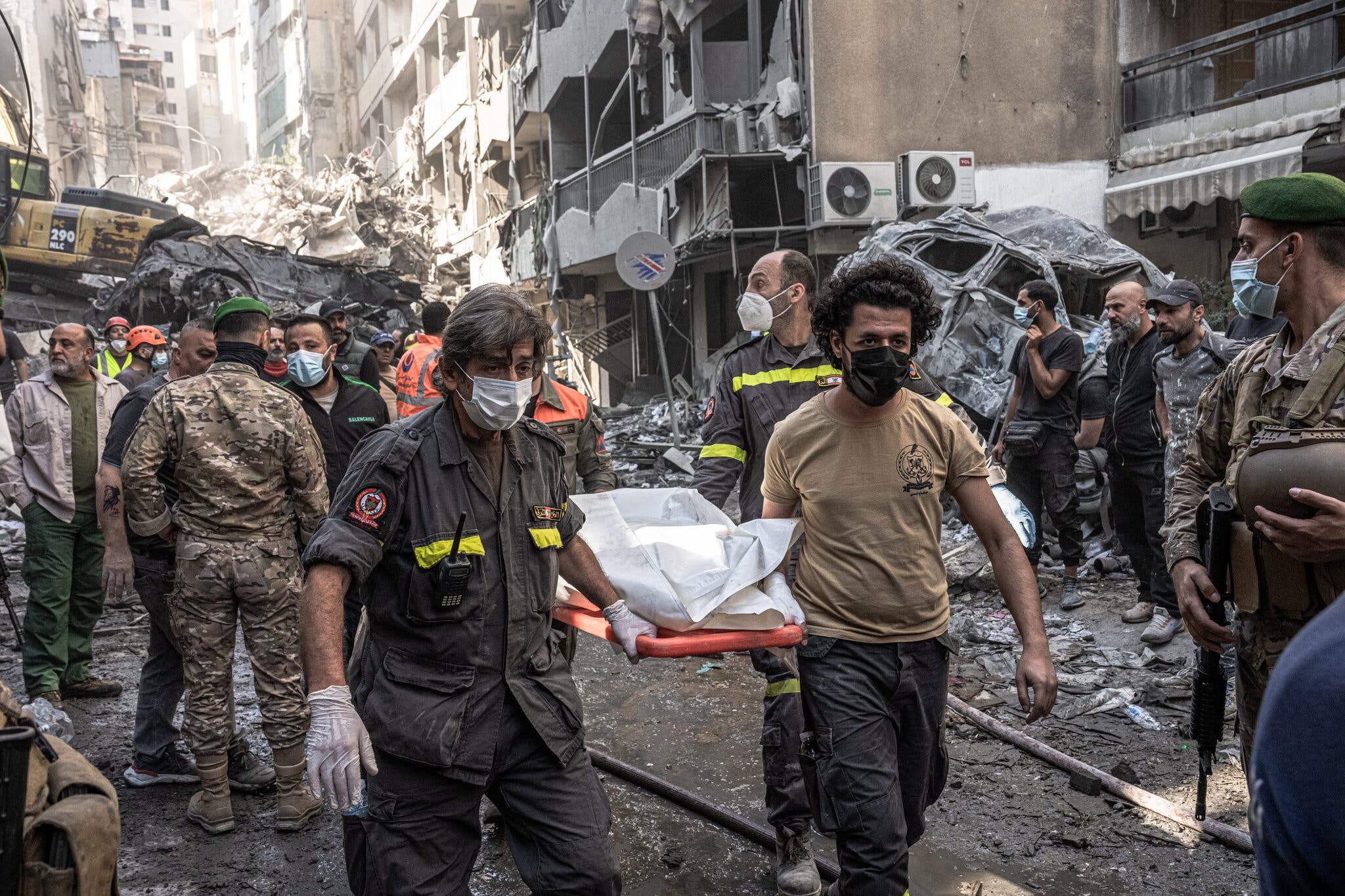 Israel khong kich trung tam Beirut hinh anh