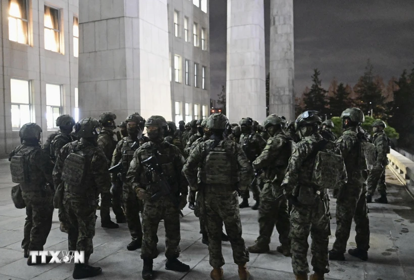 Canh sat Han Quoc dieu tra tong thong ve cao buoc 'noi loan' hinh anh