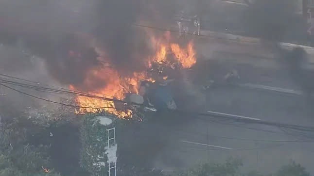 May bay roi xuong duong o thanh pho lon nhat Brazil hinh anh