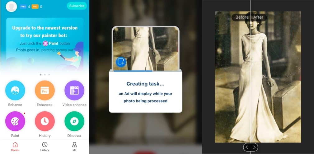 Ung dung giup phuc hoi anh cu,  nhan sac cua Nam Phuong hoang hau,  Remini phuc hoi anh cu anh 1