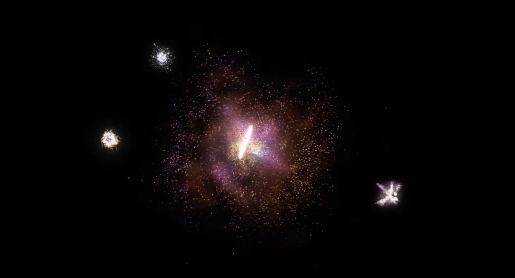 Cac thien ha va cham tao nen 'vong tron lua' trong vu tru hinh anh