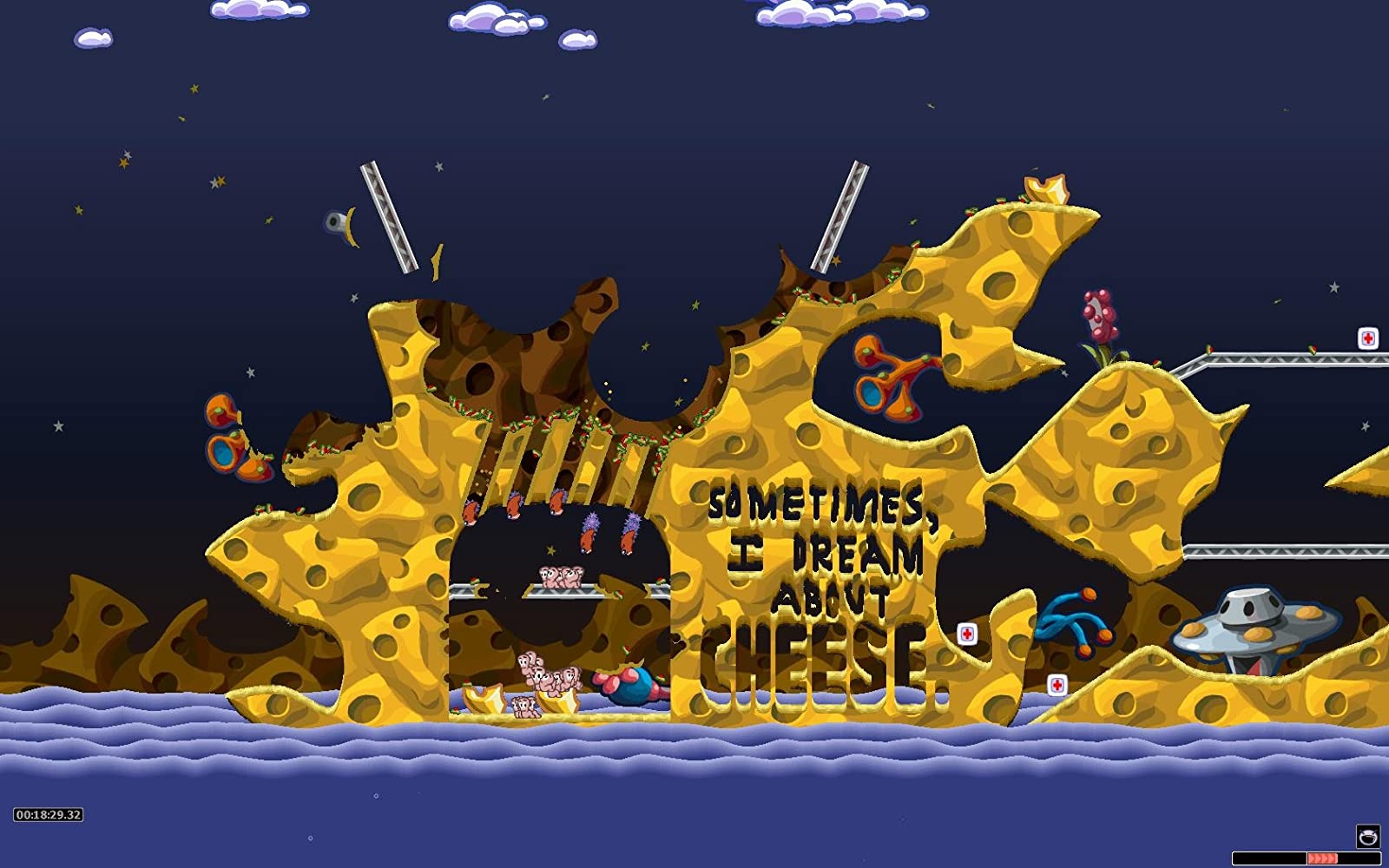 game ban sau duoc cap nhat,  game The Worms duoc cap nhat sau 21 nam,  The Worms duoc cap nhap anh 1