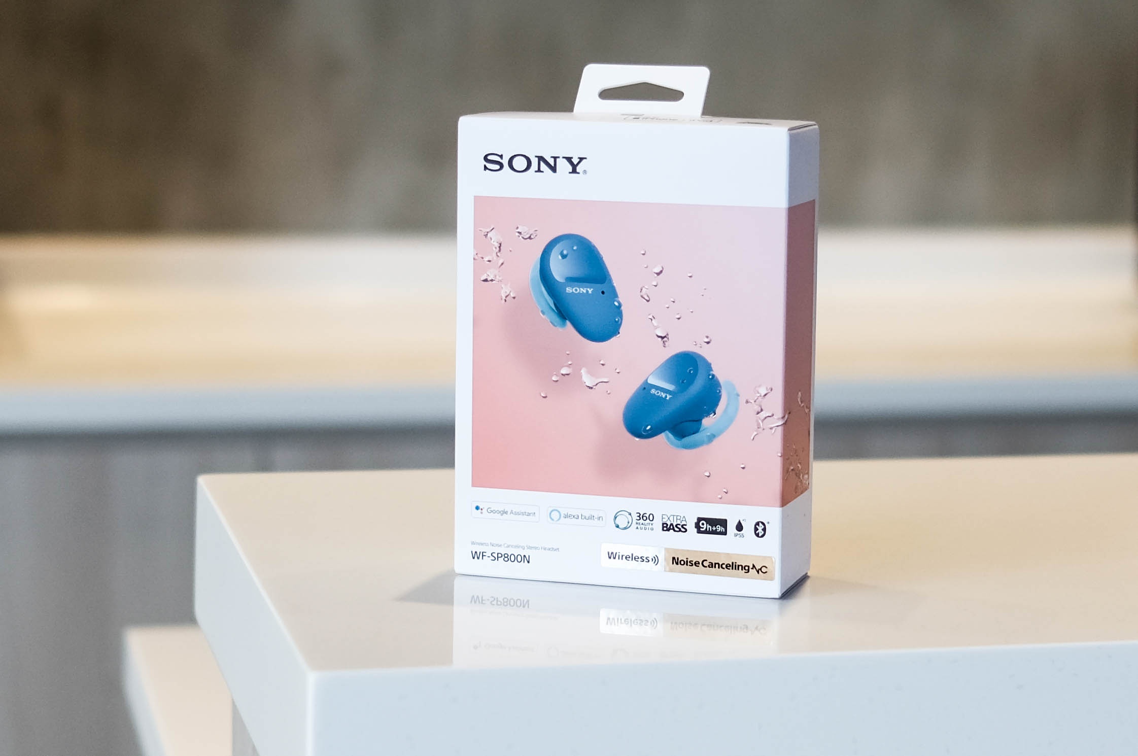 tai nghe Sony WF-SP800N,  tai nghe khong day chong on,  tai nghe khong day cho the thao,  nen mua tai nghe khong day nao anh 1