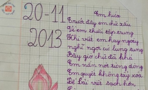 Buc thu 'em hua' de thuong cua hoc sinh lop 3 hinh anh