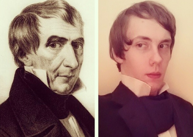 Chang trai co so thich hoa trang thanh tong thong hinh anh