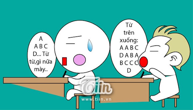 Thi trắc nghiệm là sướng thế này đây. Nhưng nghe thiếu một phương án là dễ đi cả dặm đằng sau.