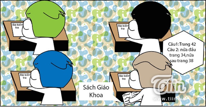 Chiêu giở sách dưới gầm bàn chắc hẳn hiếm có ai chưa từng thử.