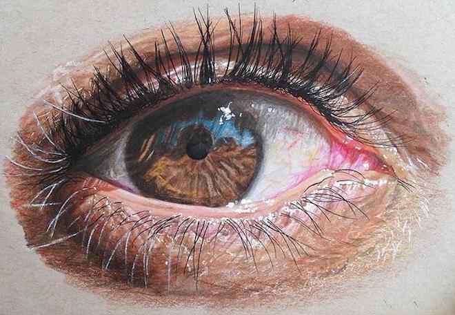 Nam sinh gay sot voi kha nang ve mat that nhu 3D hinh anh