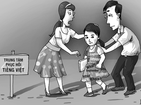 Quen tieng Viet khi hoc truong quoc te hinh anh