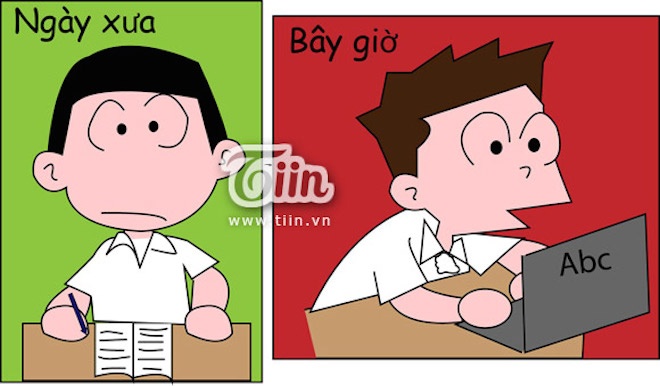 Chép bài : Ngày ấy - bây giờ.