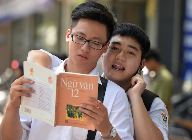 sau thi tại THPT Việt Đức Ảnh: Hoàng Hà