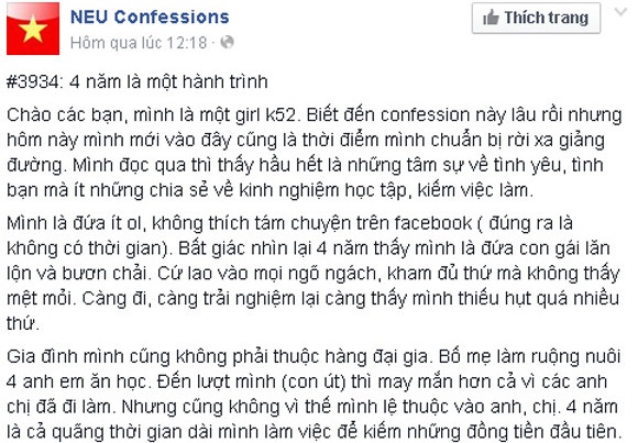 Nhat ky 4 nam lan lon thuong truong cua nu sinh Kinh te hinh anh