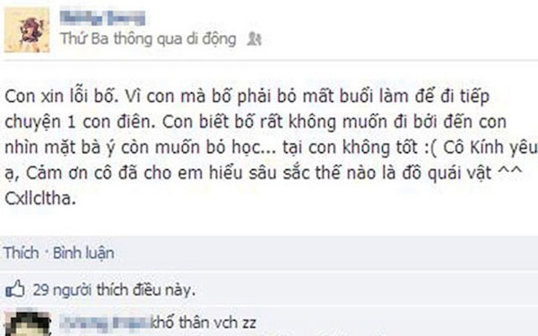Shock với nữ sinh gọi cô giáo là ” quái vật”.