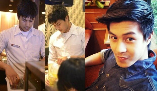 Hình ảnh chàng bồi bàn thu hút sự chú ý của cư dân mạng Thái Lan.