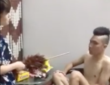 Clip day chong cua co gai gay xon xao cong dong mang hinh anh