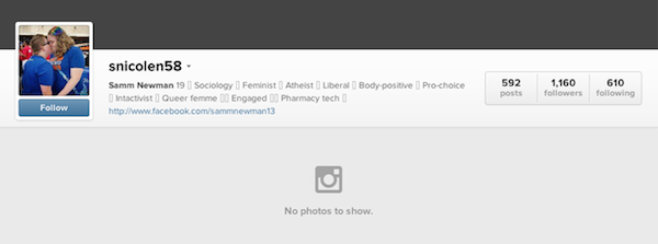 Tất cả hình ảnh trên Instagram của Samm đều