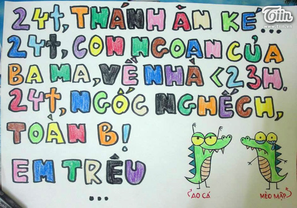 Bộ tranh với những dòng chữ nắn nót cùng những hình ảnh ngộ nghĩnh đốn tim dân mạng.