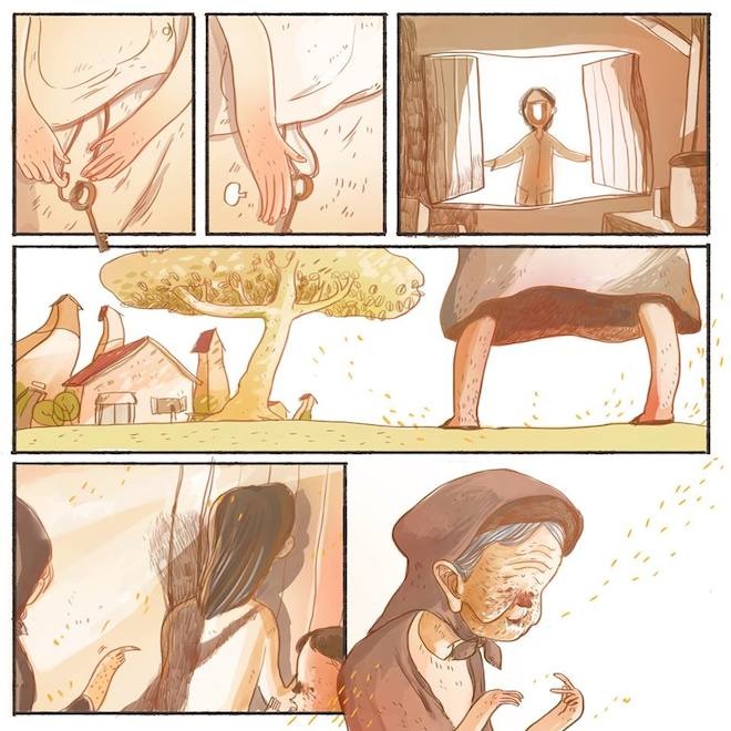 Đó là cụ Thi, một bà già hơi điên, vẫn mua rượu ở hàng nhà Liên. 