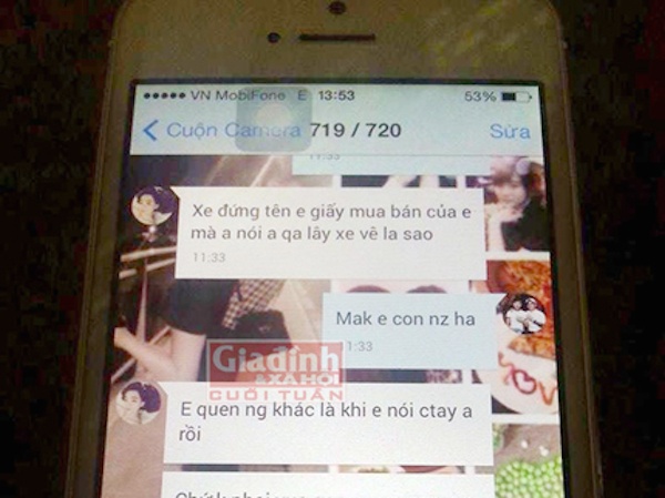 Những tin nhắn của Liên gạ gẫm, thúc ép Sang sang tên chiếc xe SH.