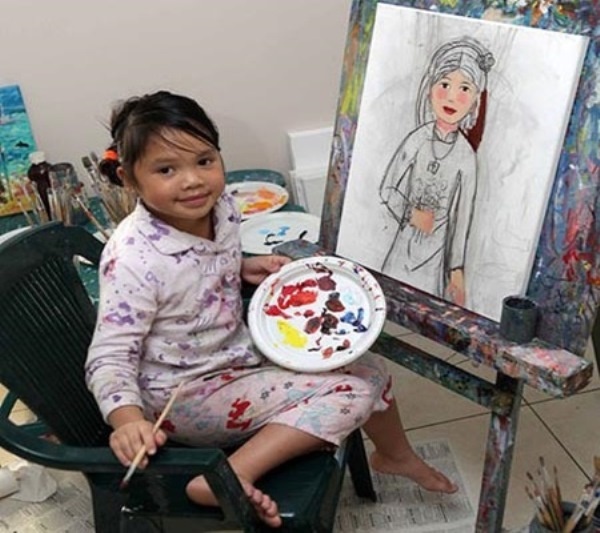 Tài năng hội họa Jacquelyn Ngô.