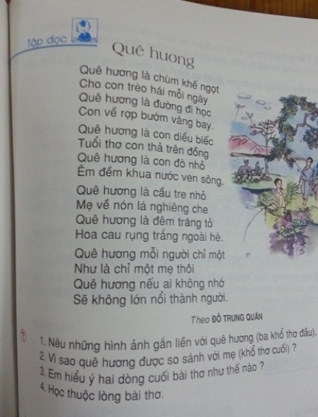 Bài thơ “Quê hương” đã xuất hiện trên hàng chục triệu bản in hơn 20 năm qua, nhưng tác giả vẫn không có… nhuận bút.