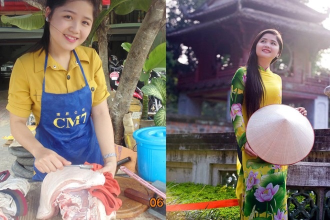 Bất ngờ nổi tiếng với hình ảnh xinh xắn bên hàng thịt lợn, cô gái sinh năm 1991 tên thật Đỗ Thị Hồng Liên được gán luôn danh hiệu “hot girl bán thịt lợn”. Trong khi dân mạng đang ngây ngất với vẻ đẹp của Liên thì cô bạn bất ngờ công khai bạn trai cùng loạt ảnh cưới đẹp long lanh.