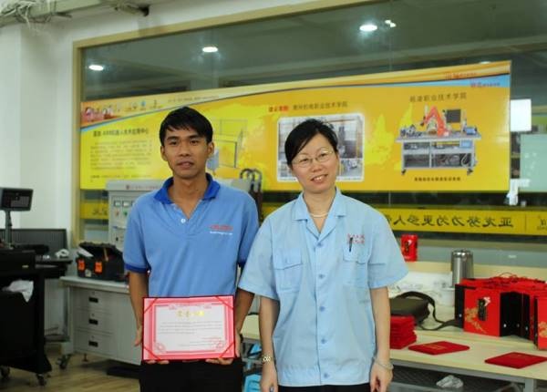 Trần Văn Sang tại một khóa huấn luyện nước ngoài.