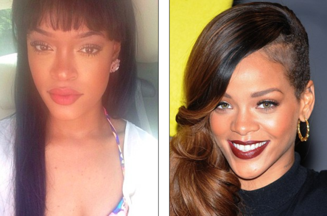 Co gai kiem nhieu tien nho qua giong Rihanna hinh anh
