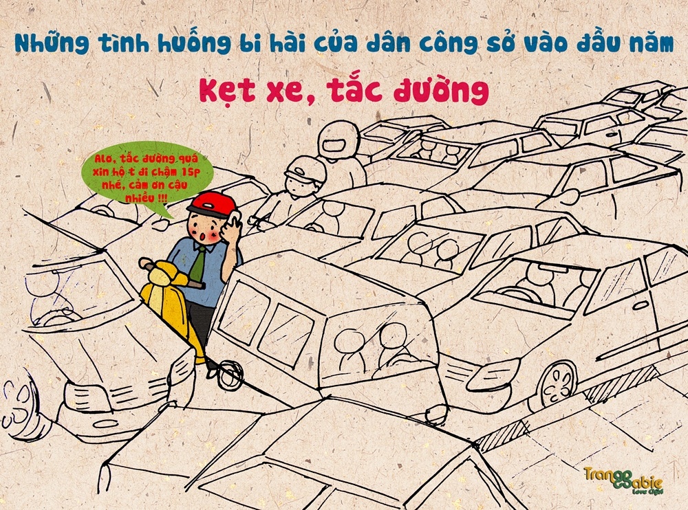 Ngày đầu tiên bắt đầu đi làm cũng là thời điểm đường phố khá đông đúc, rất dễ tắc đường. Đó là lý do khiến nhiều người lo lắng đến cơ quan muộn hay sợ xui cả năm.