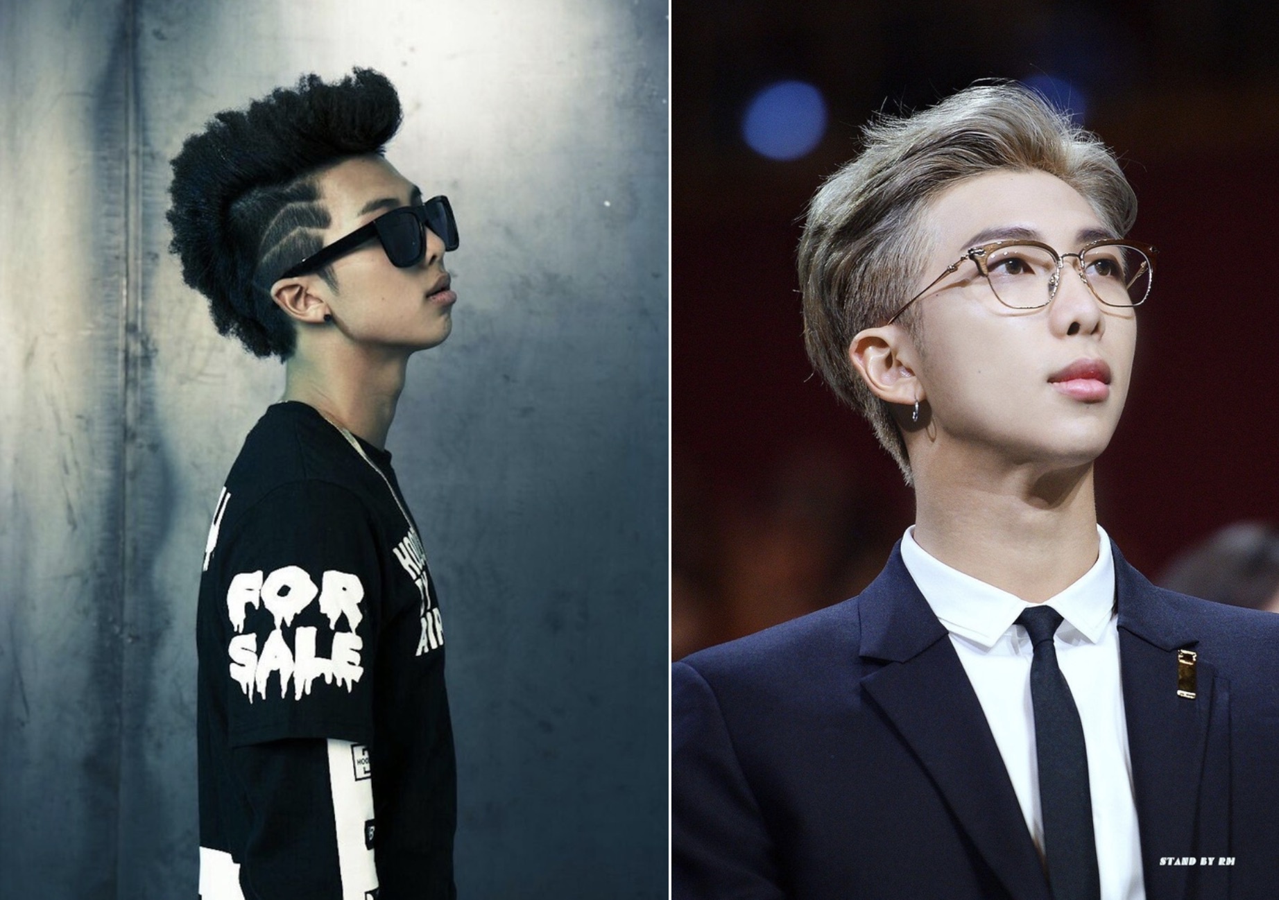 RM (BTS) va dan sao Han len doi nhan sac nho thay doi phong cach hinh anh