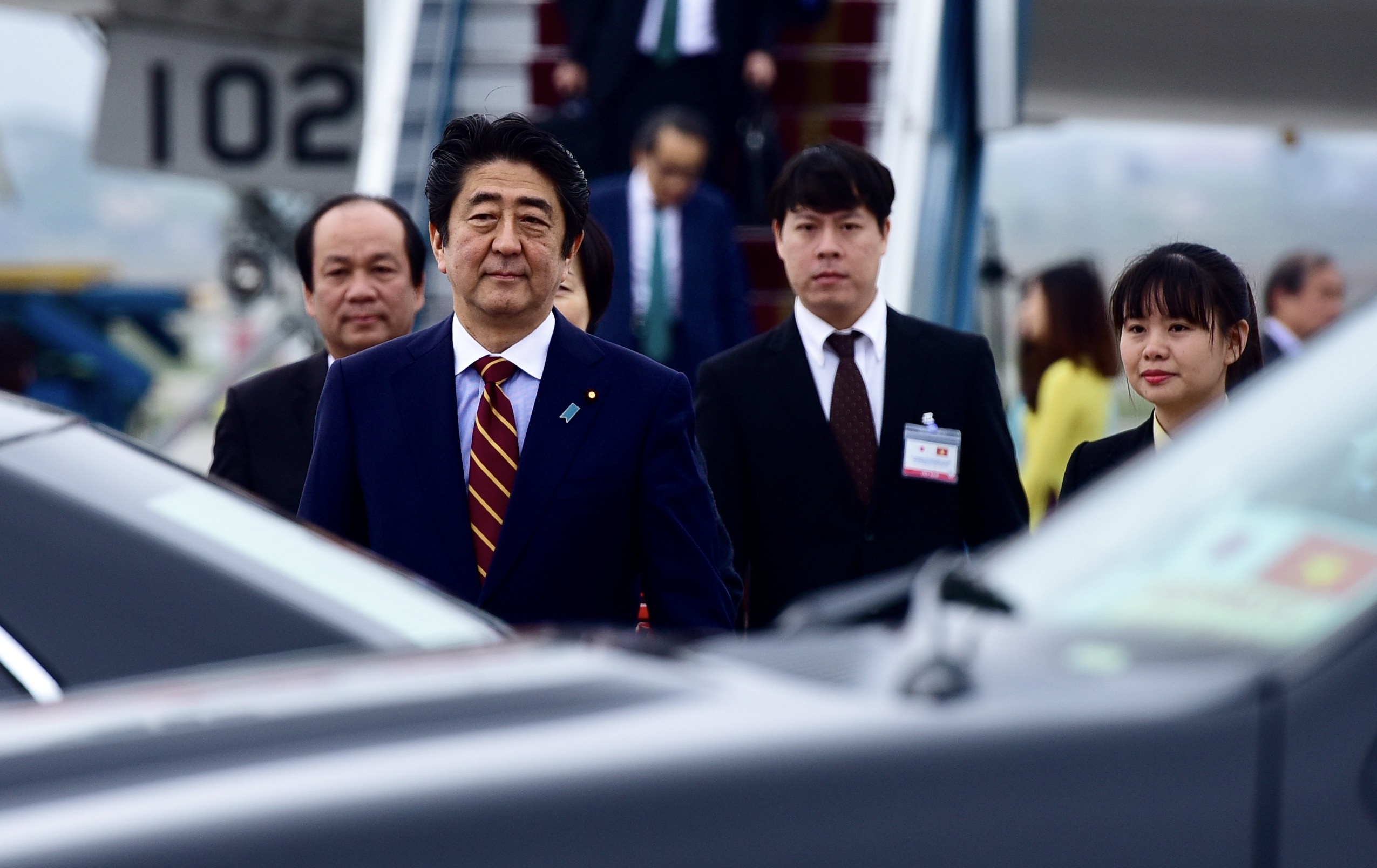 lễ đón Thủ tướng Shinzo Abe ở Hà Nội ảnh 2 le don Thu tuong Shinzo Abe o Ha Noi anh 2