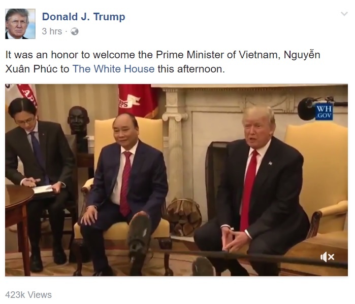 tong thong Trump chia se ve cuoc gap voi thu tuong Nguyen Xuan Phuc anh 1