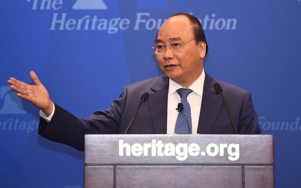 Thu tuong Nguyen Xuan Phuc phat bieu tai Quy Di san hinh anh