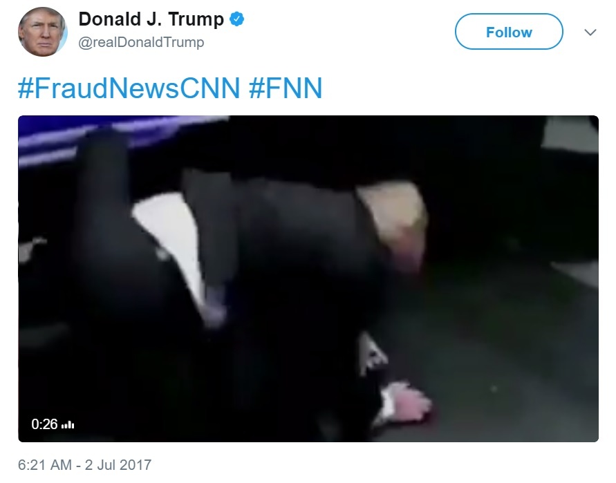 Trump đăng tải video đấm đá CNN ảnh 1 Trump dang tai video dam da CNN anh 1