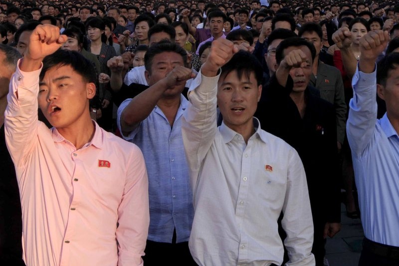 nguoi Trieu Tien bieu tinh chong My anh 2