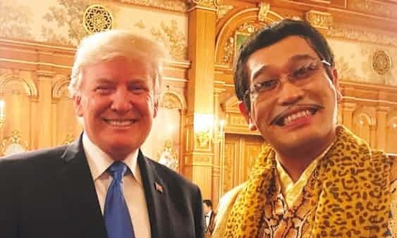 Tong thong Trump gap ca si 'Apple Pen' hinh anh