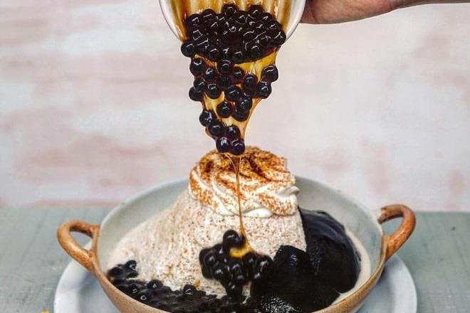 Dap tan nang nong voi bat bingsu duong den mat lanh tu lam hinh anh