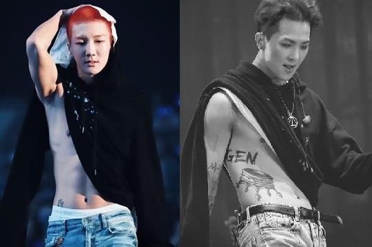 2 thanh vien WINNER mac ao nhu khong, lo do lot tren san khau hinh anh