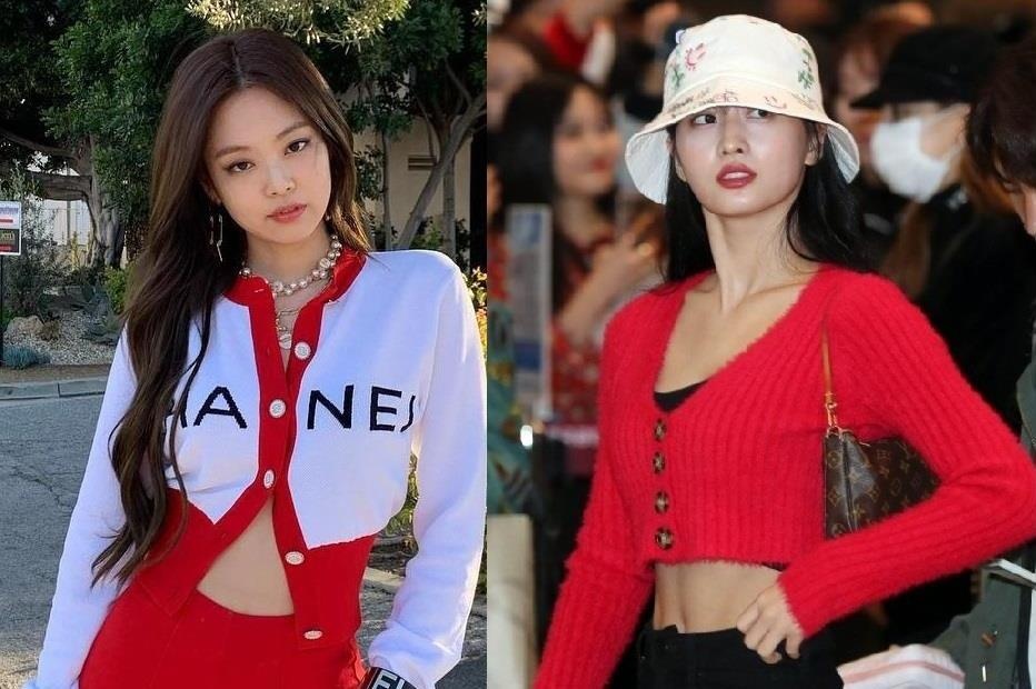 Jennie va dan my nhan Han mua dong van mac ao len ngan khoe eo thon hinh anh