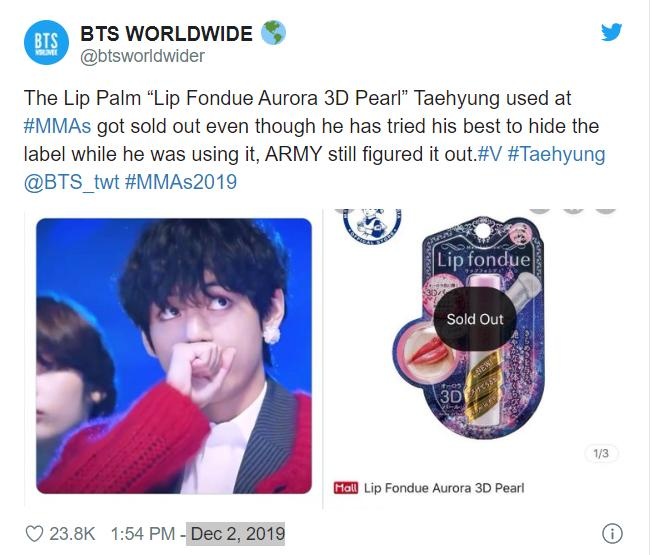 v bts son môi ảnh 1 v bts son moi anh 1
