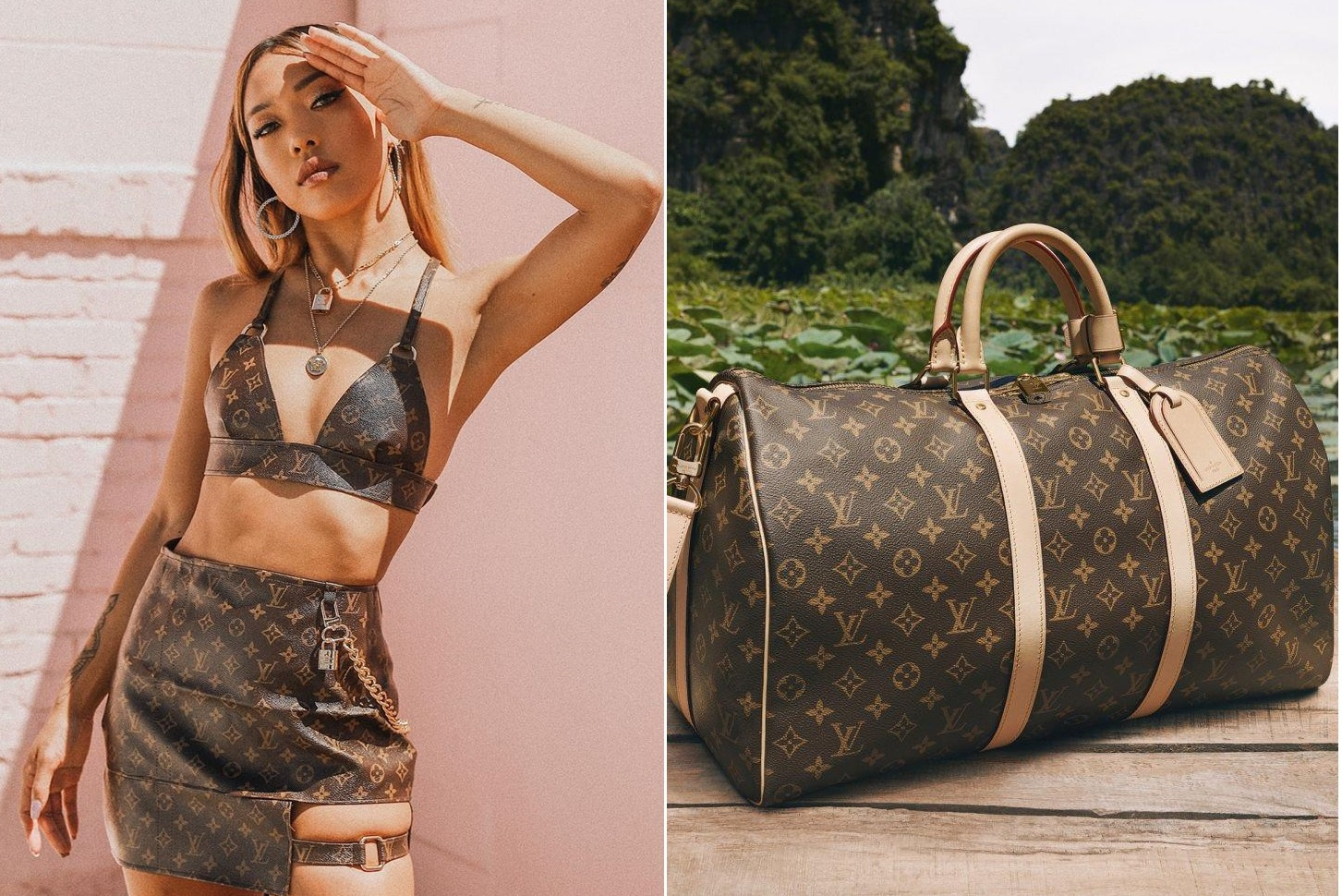 Co gai cat tui Louis Vuitton gia 3.000 USD de may thanh vay ao sexy hinh anh
