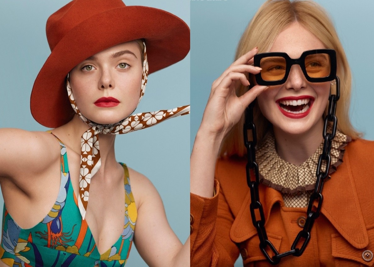 Nang tho Elle Fanning mac bikini khoe vong mot tren bia tap chi hinh anh