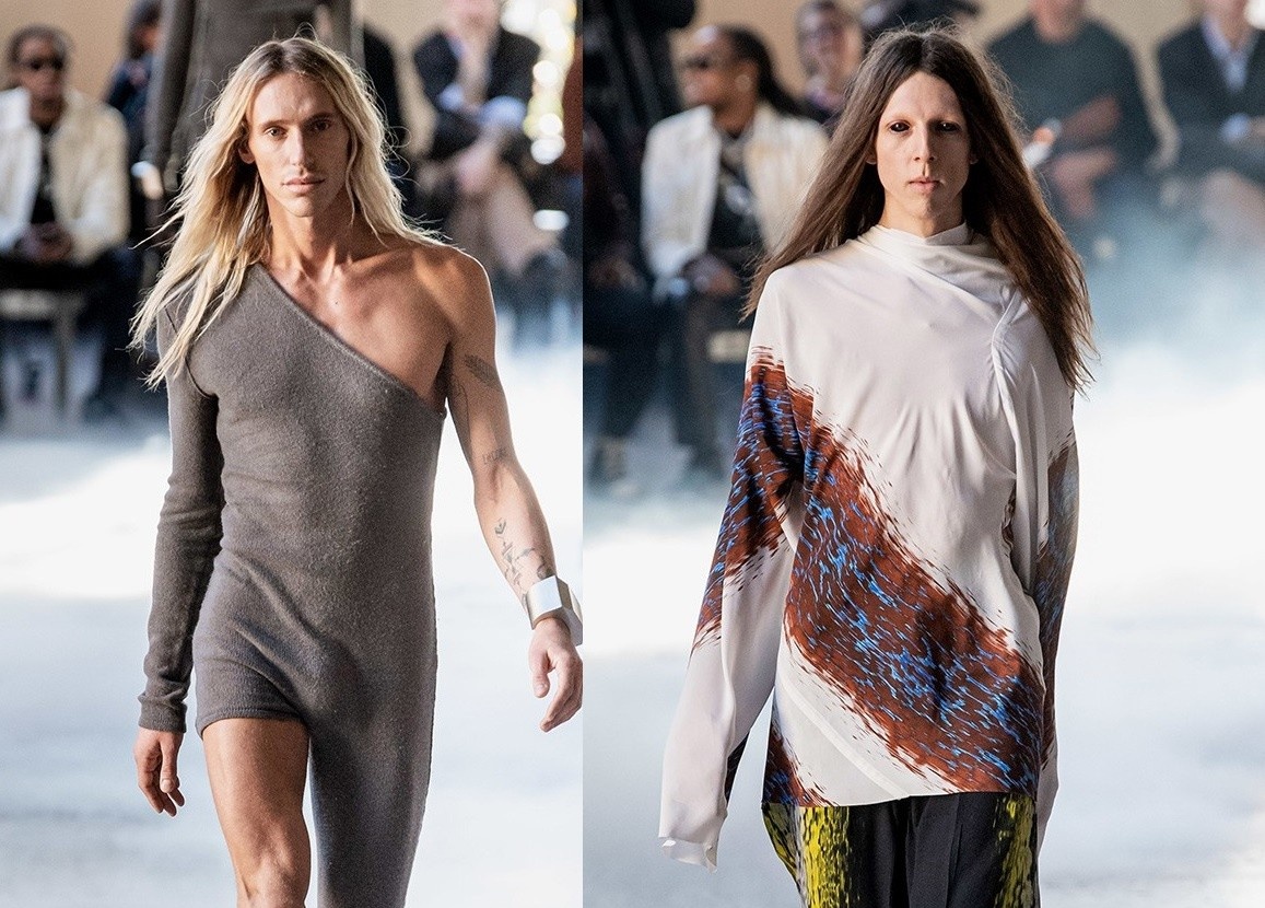 Mau nam mac do ben mat ben con, deo lens nhu quy len san dien hinh anh