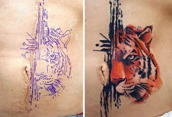 Nghe thuat xam bien vet seo thanh tuyet pham hinh anh