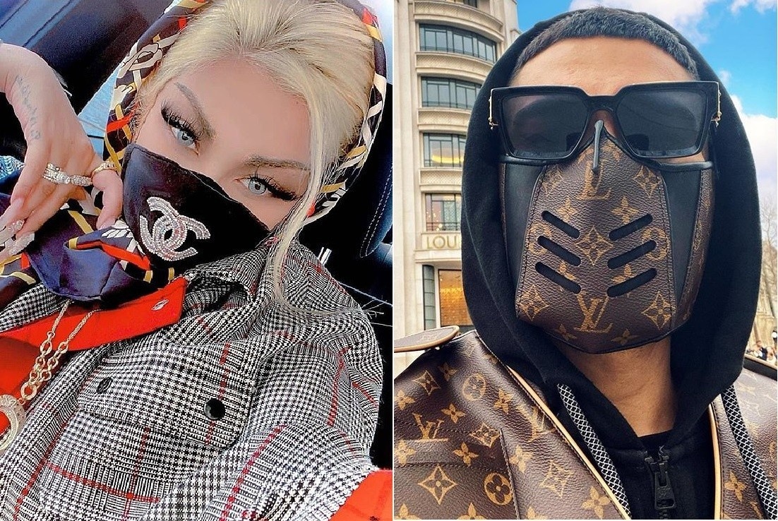 Dan rich kid dung khau trang Chanel, Louis Vuitton de phong dich hinh anh