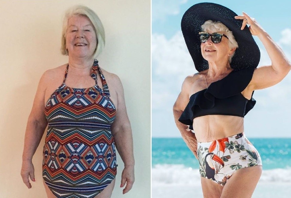 Cu ba 73 tuoi giam gan 30 kg, mac do sexy nhu thieu nu doi muoi hinh anh