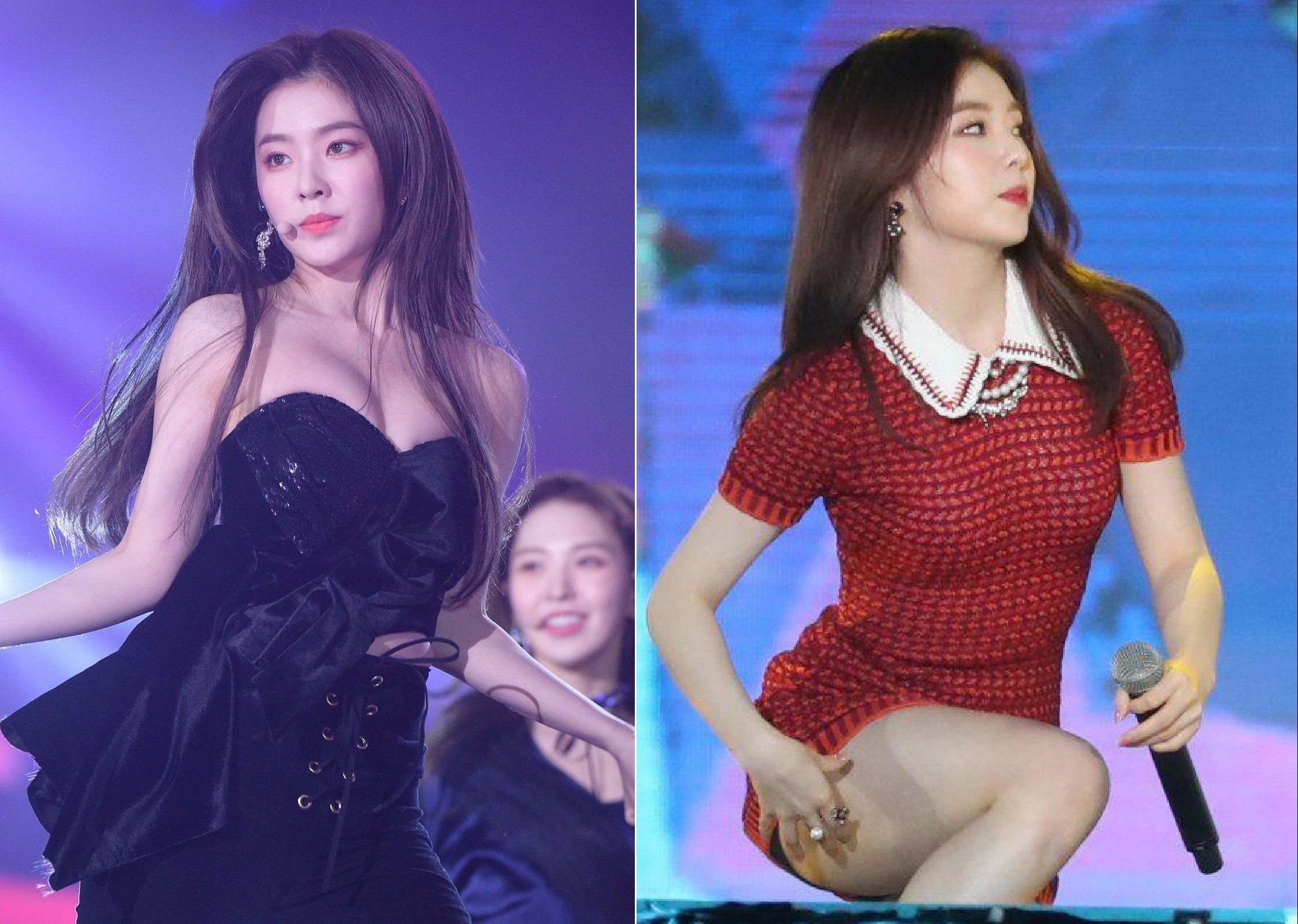 Fan buc xuc khi Irene nhieu lan gap su co vi dien vay qua ngan hinh anh