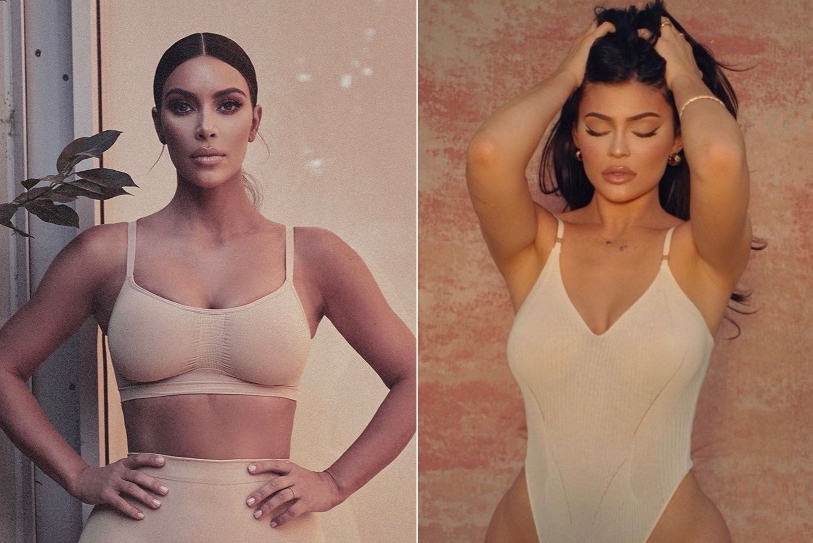 Kim Kardashian quang cao hang noi y, Kylie Jenner dien do khoe ve sexy hinh anh