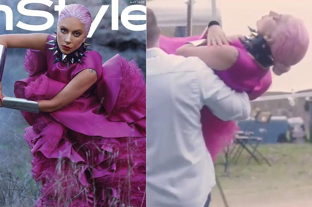 Lady Gaga duoc be den cho chup anh vi so ban vay hinh anh